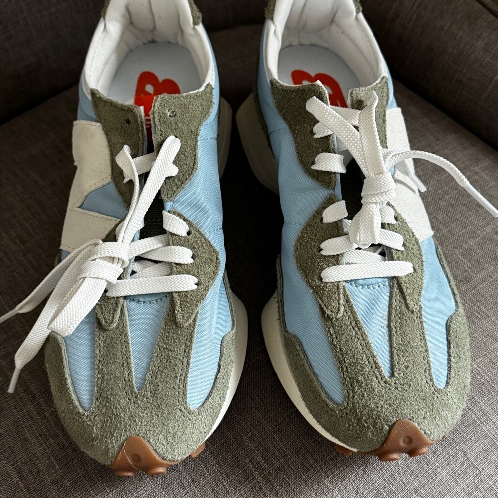 New Balance 327 Unisex Casual Sneakers Shoes Olivine Blue Sky